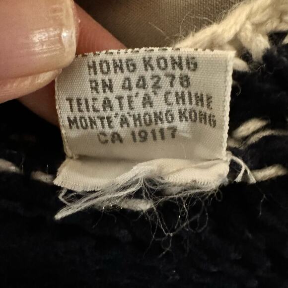 Vintage Marisa Christina Nautical Chunky Hand Knit Cardigan Size PP Grannycore - Picture 10 of 11